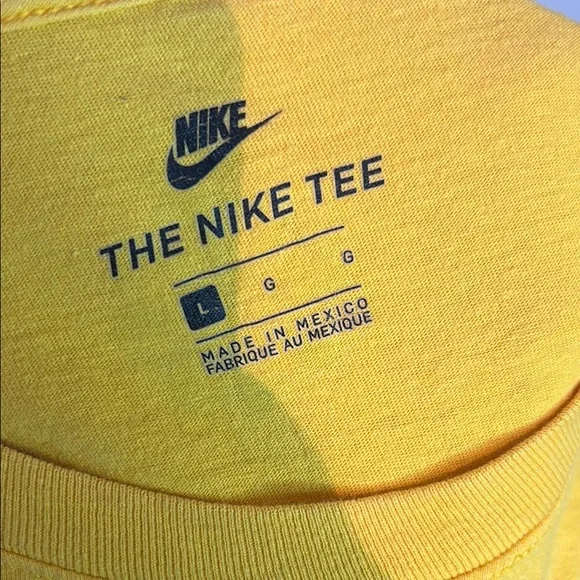 Nike Yellow Tee with Black Text - Picture 2 of 8